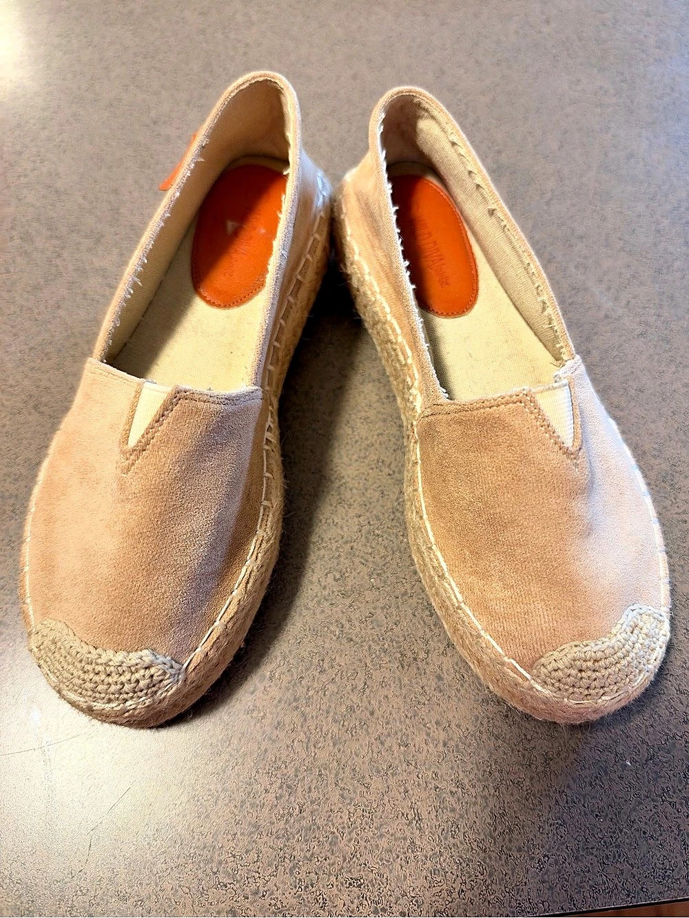 WILD DIVA Espadrille Slip-On Flats in Brown